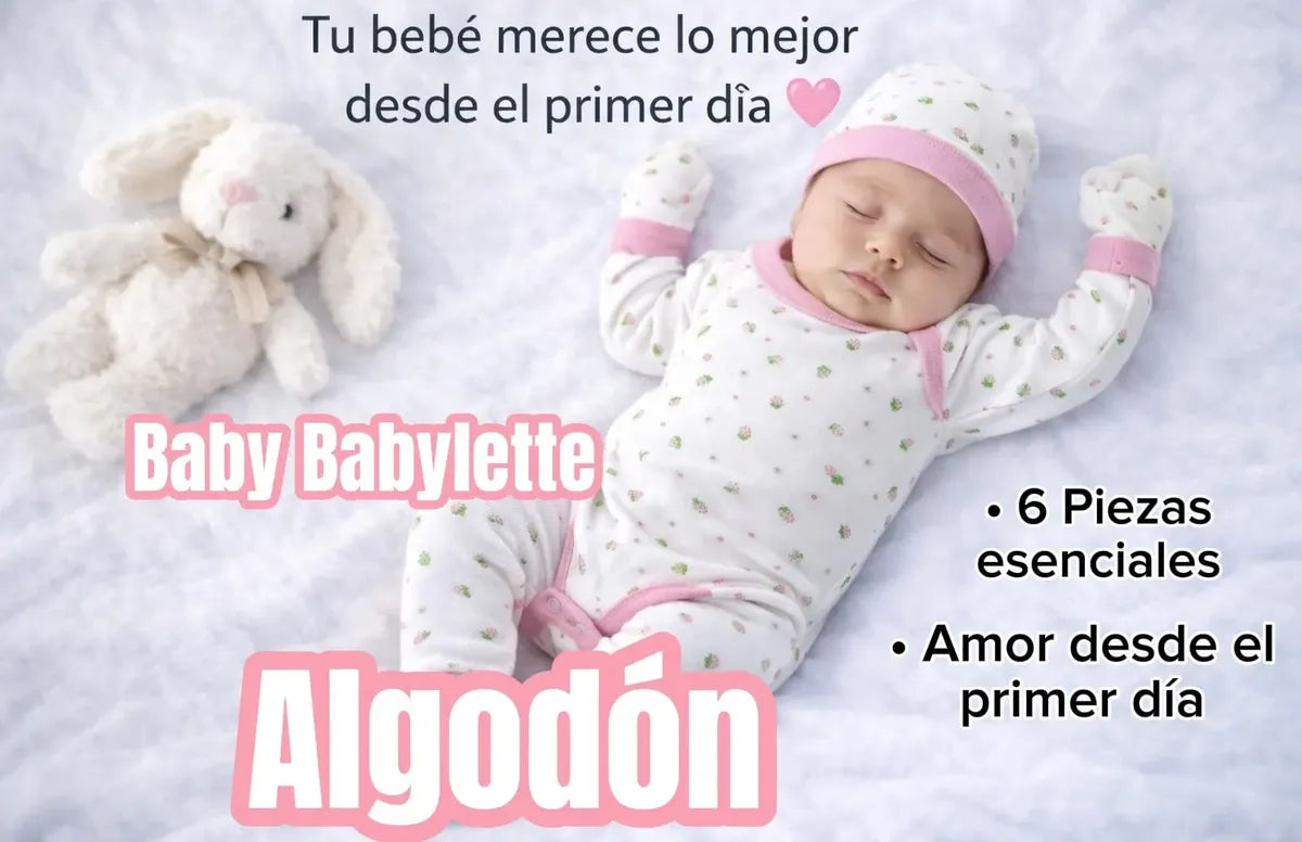 Ajuar Bebé Niña 18 Piezas 0-3 Meses 100% Algodón Babylette