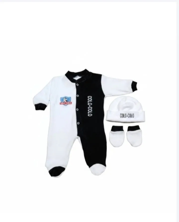 Conjunto plush 3 piezas perzonalizado Colo-Colo 3-6 meses