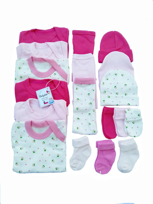 Ajuar Bebé Niña 18 Piezas 0-3 Meses 100% Algodón Babylette