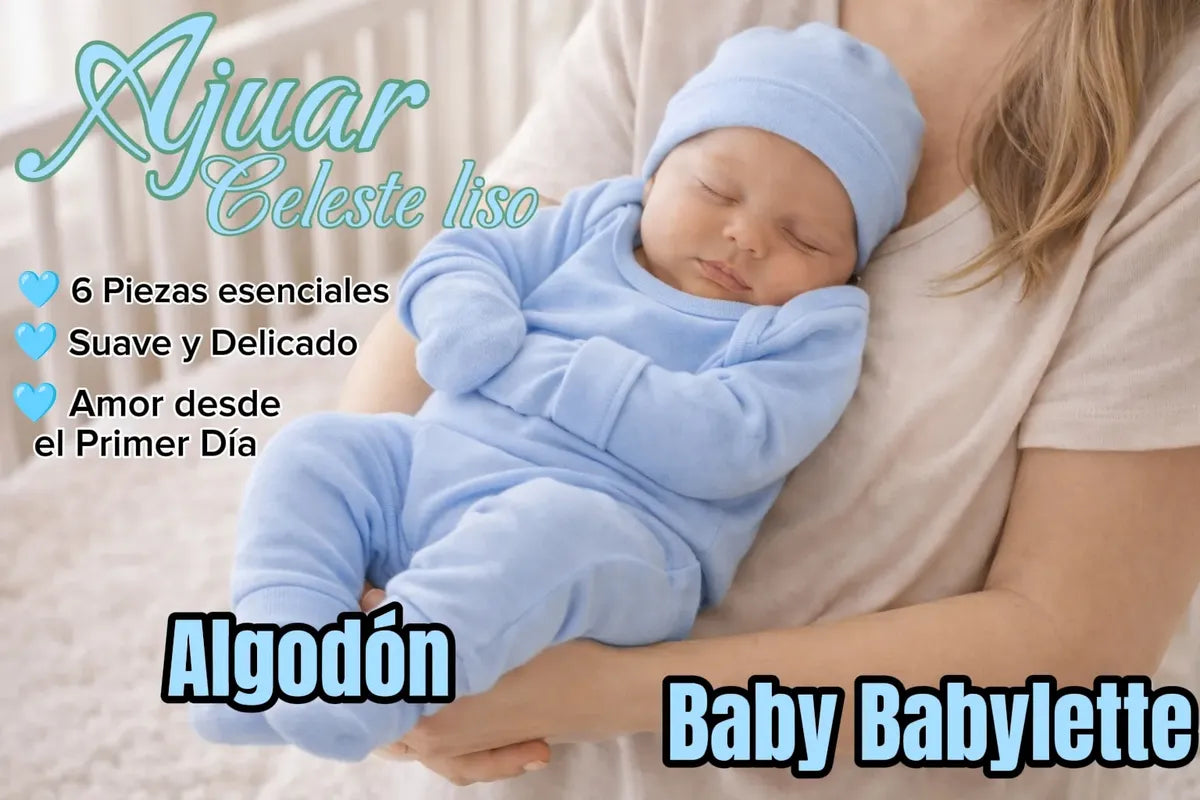 Ajuar Bebé Niño 18 Piezas 0-3 Meses 100% Algodón Babylette