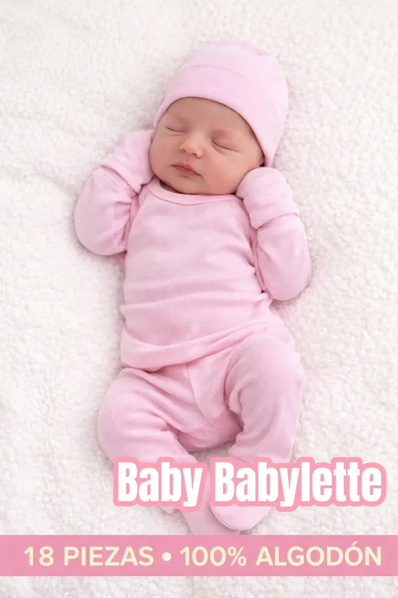 Ajuar Bebé Niña 18 Piezas 0-3 Meses 100% Algodón Babylette