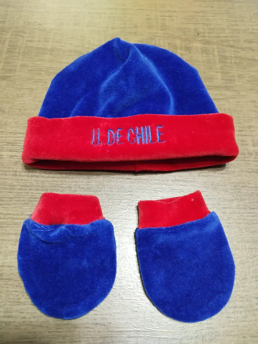 OSITOS PLUSH 3 PIEZAS PERSONALIZADO U.CHILE 3-6 MESES