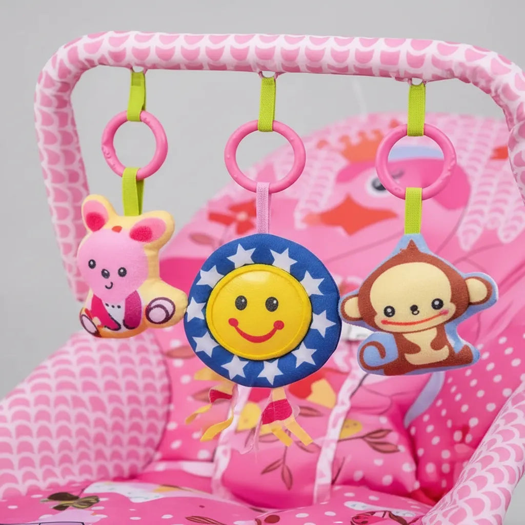 Silla Nido Bebé Mecedora Con Vibración Y Música + Regalo Rosada