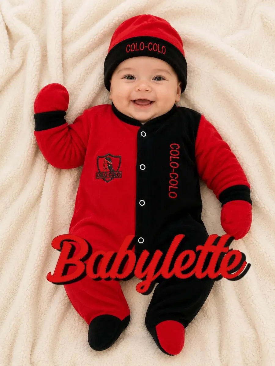 Enterito Plush Bebé Personalizado  Colo Colo ROJO