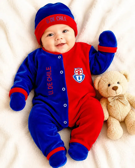 OSITOS PLUSH 3 PIEZAS PERSONALIZADO U.CHILE 3-6 MESES