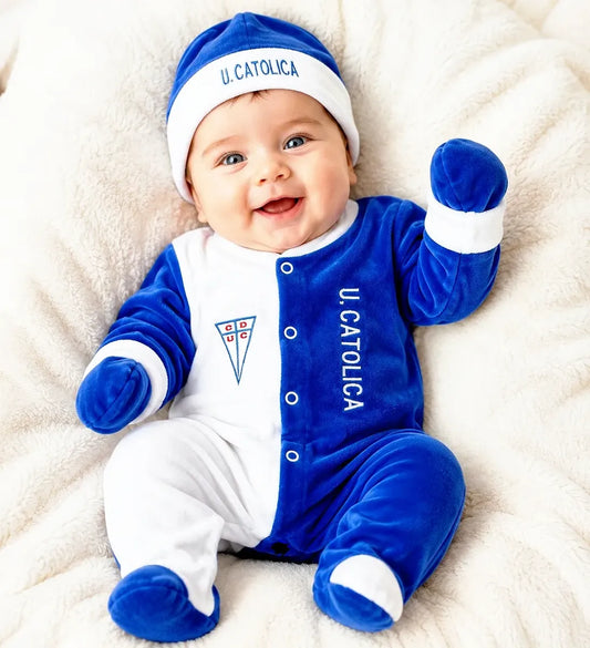 OSITO PLUSH 3 PIEZAS PERSONALIZADO U. CATOLICA 3-6 MESES
