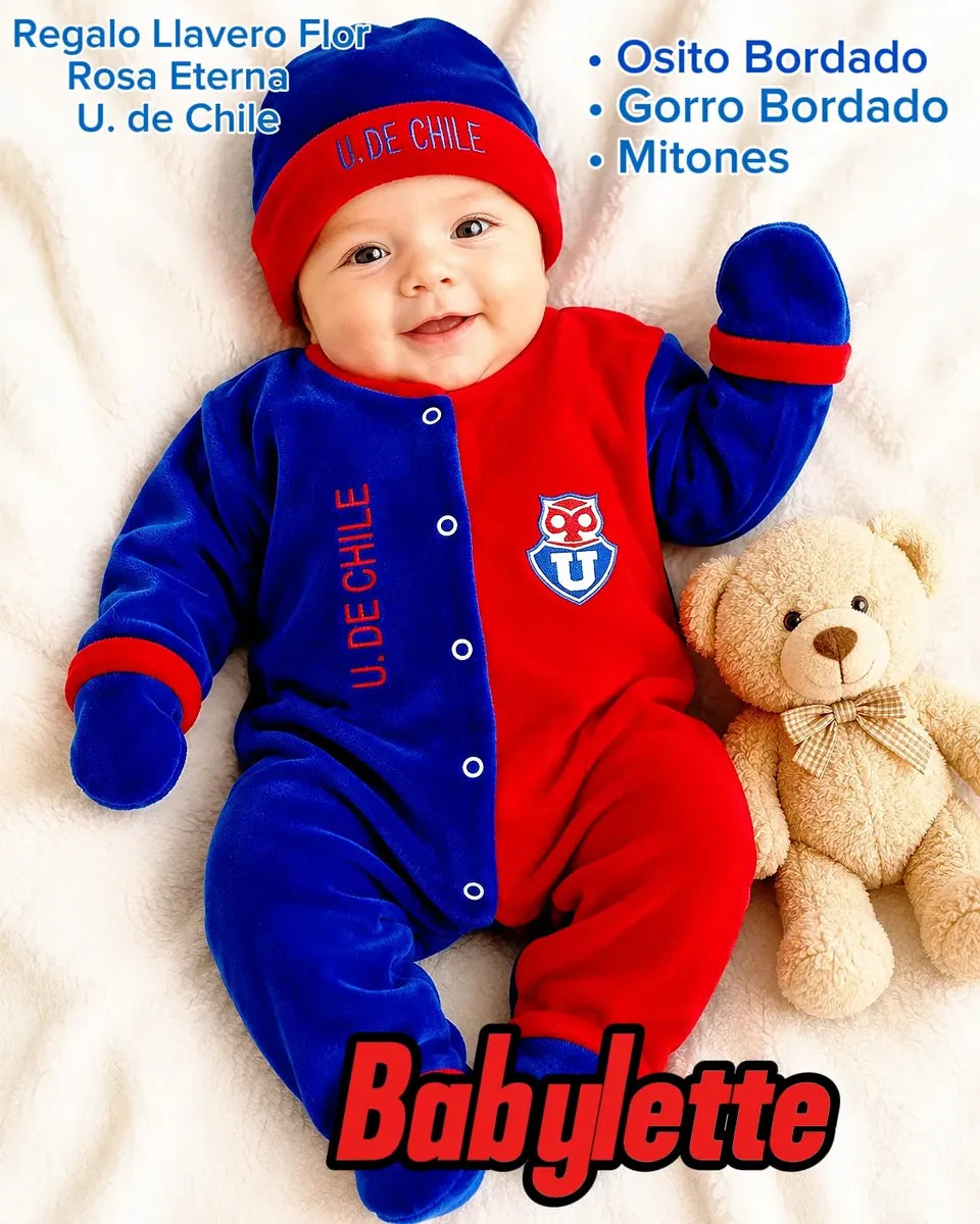Enterito Bebé Plush 3 piezas U. De Chile Personalizado