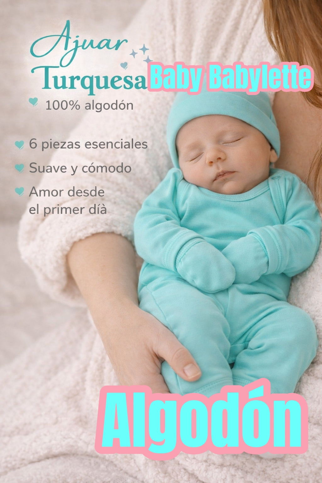 Ajuar Bebé Niño 18 Piezas 0-3 Meses 100% Algodón Babylette