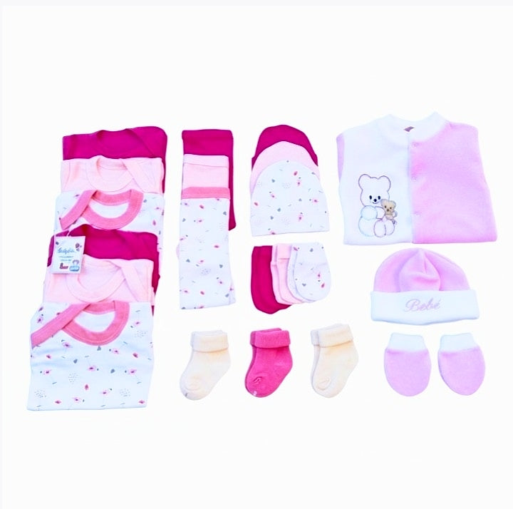 Ajuar Conjunto De Bebé Niña 21 Piezas 0-3 Meses Babylette