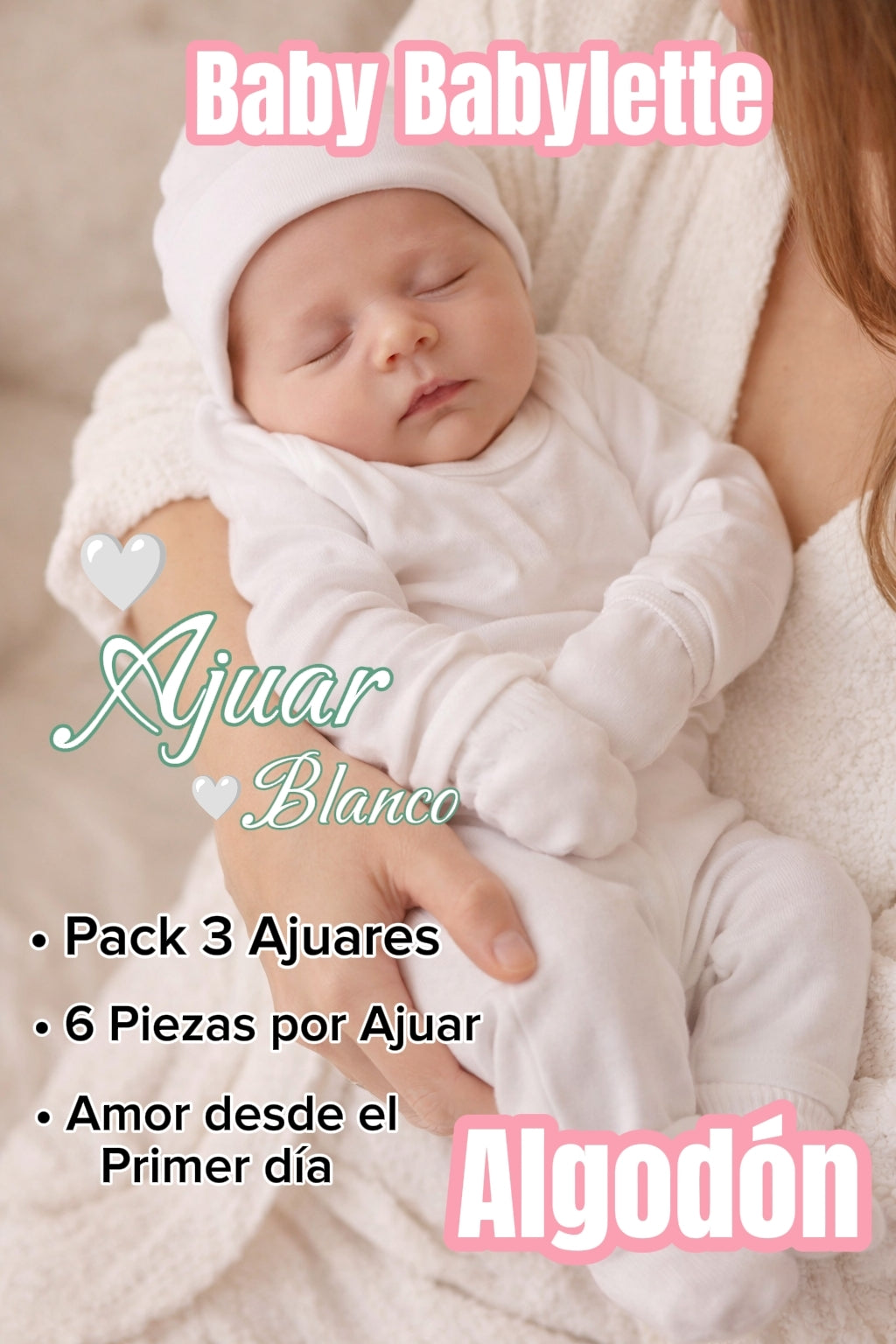 Ajuar Conjunto De Bebé Niña 21 Piezas 0-3 Meses Babylette