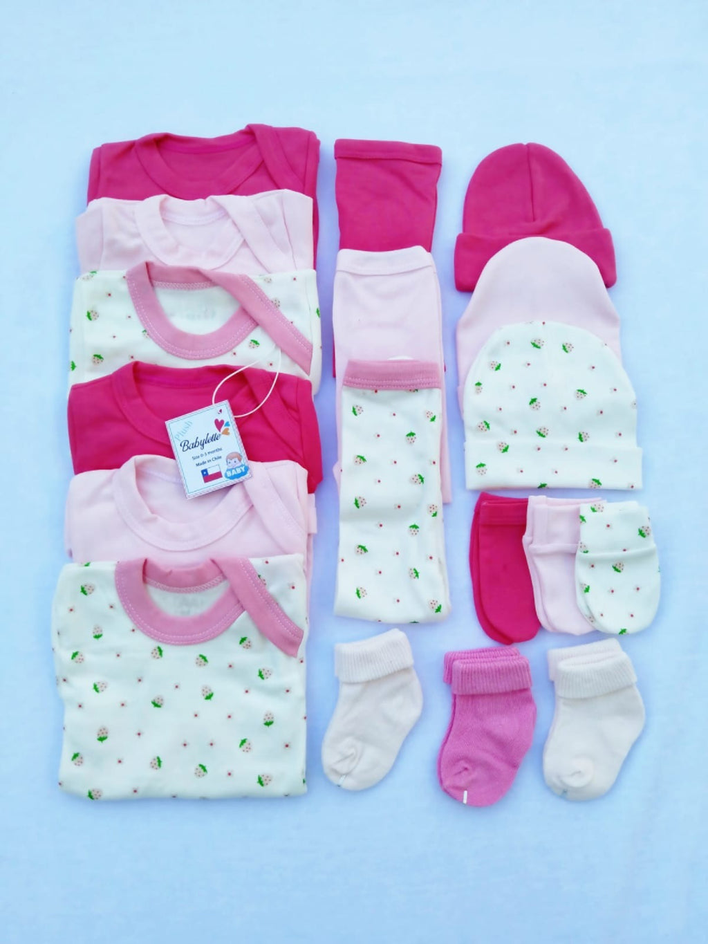 Ajuar Bebé Niña 18 Piezas 0-3 Meses 100% Algodón Babylette