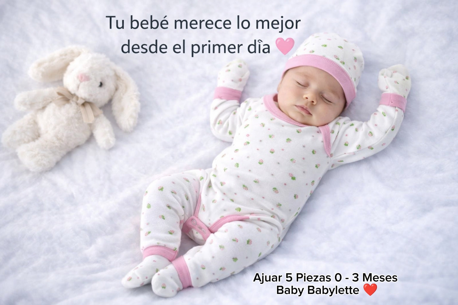 Ajuar Bebé Niña 18 Piezas 0-3 Meses 100% Algodón Babylette