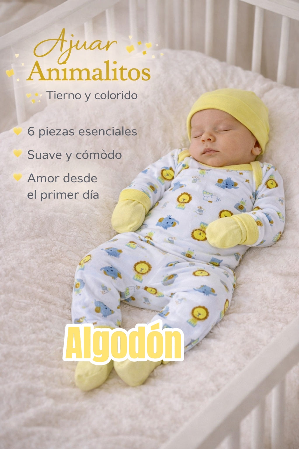 Ajuar Bebé Niño 18 Piezas 0-3 Meses 100% Algodón Babylette