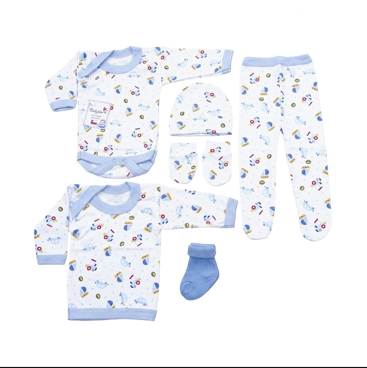 Ajuar Bebé Niño 18 Piezas 0-3 Meses 100% Algodón Babylette